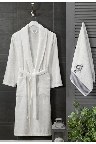 Eponj Home Halat de baie - Set prosoape brodate Cora Barbat