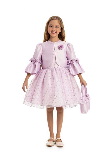 Pamina Girl's Bolero and Bag Dress 3-7 Years Lilac