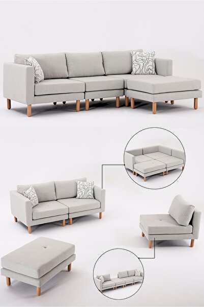 Velura Home & Living Armin Akıllı Köşe Koltuk Takımı & Modern Modüler Yataklı Köşe Takımı & Salon Takımı & Oturma Grubu