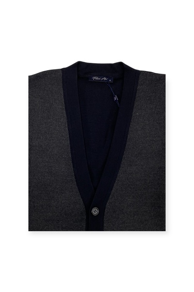 Sadık Collection Мъжки вълнен елек без ръкави с V-образно деколте и джобове Ateş Knitwear 492