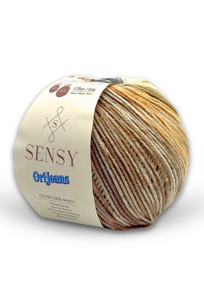 SENSY Colorful Knitting Rope, Soft Cotton and Yellow Sunset 50Gr Ori Jeans