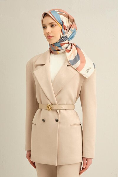 Armine cu imprimeu abstract Eșarfă Saf mătase Sura 9328D 38