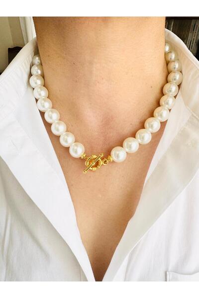 DEVİ fashion T Kilit İnci Kolye