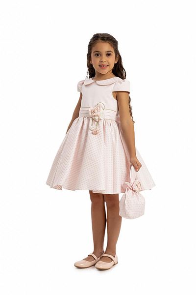 Pamina Girl's Bag Dress 3-7 Years Old Powder