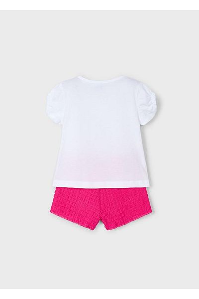 MAYORAL Pink Girl's Suit 4-8 Years Old Printed Shorts