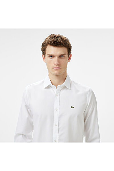Lacoste Erkek Slim Fit Beyaz Gömlek