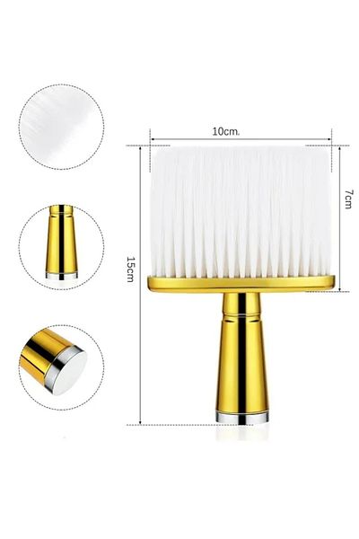 Nano Absolute Hairdresser Barber Nape Cleaning Brush - Soft Bristle, Gold Color