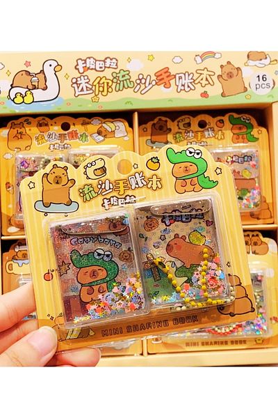 ÖZ OFİS Capybara Set of 2 Stickered Water Cover Notebook Set 1 Piece