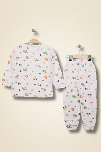 Beniizle Set de pijamale pentru bărbați cu model Cars 100% bumbac