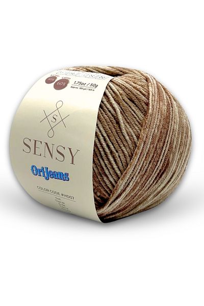 SENSY Colorful Amigurumi Yarn Premium Orijeans 50 Gr Jeans Knitting Yarn Baby Soft Cotton Soil