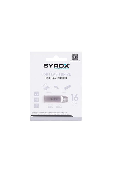 Syrox 16Gb USB Memory Um16 - Silver