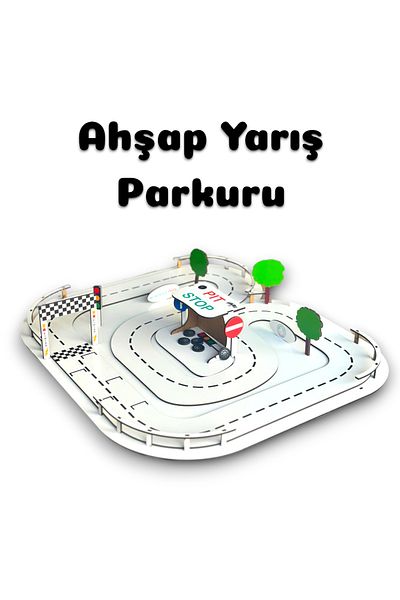 Bellacasa Vehicle Track, Wooden Toy Car Track, Fun Formula 1 Track