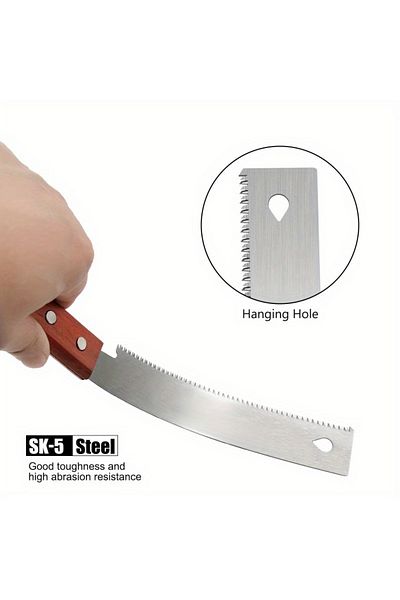 Choice 1set Hand Flush Cut Saw Wooden Handle Flat Accurate Woodworking Trim Tool for Garden Pruning Carpent