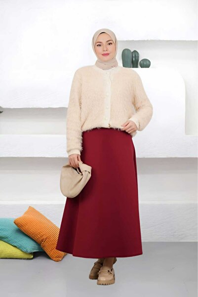 CNG MODA Fusta Hijab din țesătură Puff Scuba