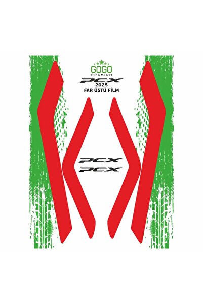 GOGOPREMİUM HONDA PCX 2025 UYUMLU FAR ÜSTÜ FİLM KIRMIZI