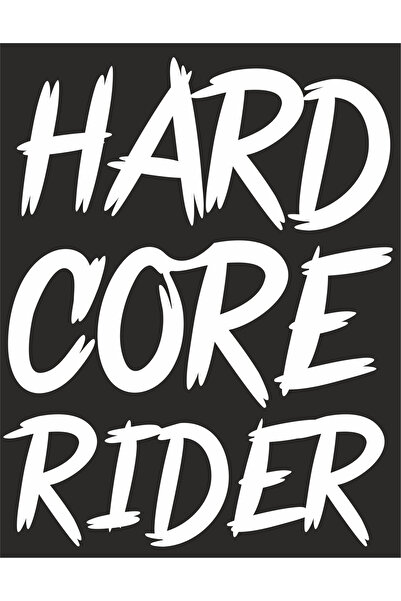 Parti Tasarla Hard Core Rider Motor Sticker Cam Sticker Oto Etiket 14X18 Cm