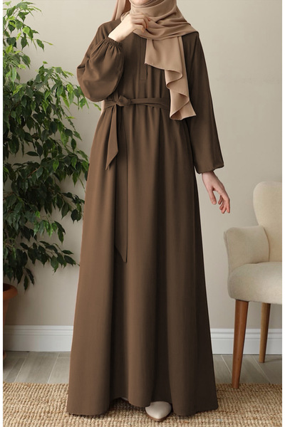 suhneva Hafsa Dress Ferace Brown