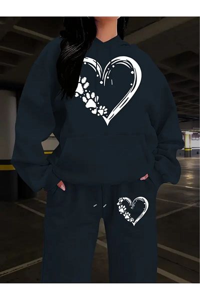 DAXİS Sportwear Company Set trening imprimat pentru femei - Set trening cu glugă