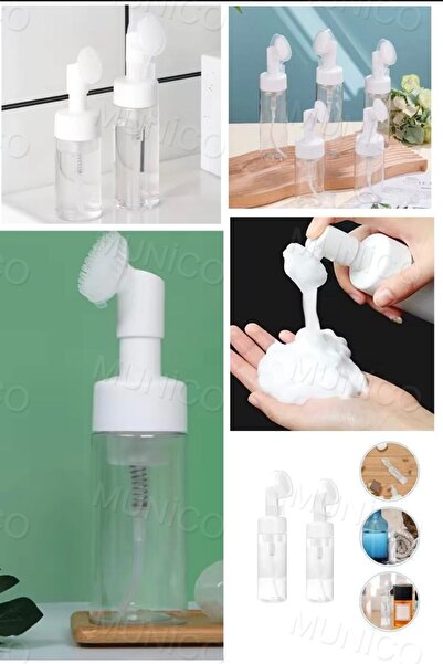 Munico Yüz Temizleyici Pompalı Dağıtıcı Silikon Köpük Masaj Temiz Fırça Başlı...