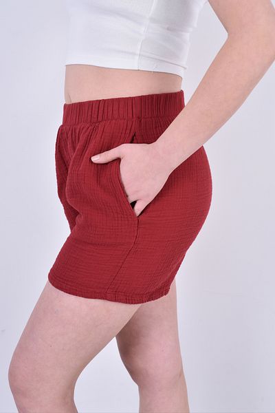 OTEXSA Women's Muslin Pocket Shorts 100% Cotton