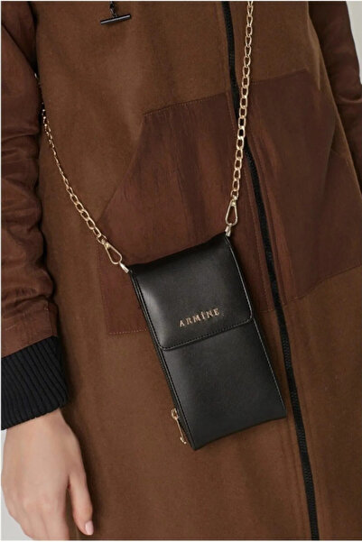 Armine Kadın Siyah El Çantası Cüzdan