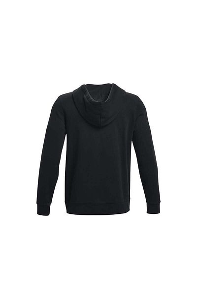 Under Armour سويت شيرت رجالي أسود - غطاء رأس Icon Fleece Fz، 1373881 -001