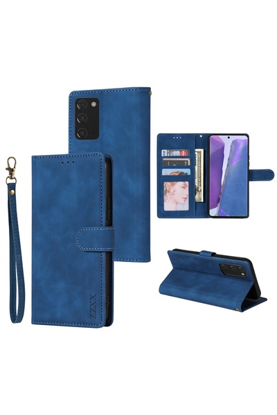 Choice جراب وحزام لهاتف Galaxy Note 10 Plus باللون الأزرق مع محفظة مغناطيسية ...