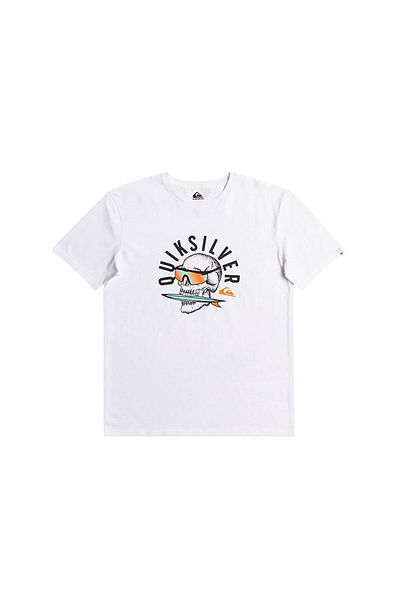 Quiksilver Ανδρικό T-shirt - Qsrockınskull M Tees, Λευκό, Eqyzt07278-wbb0