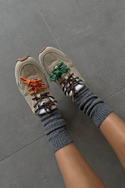 STRASWANS Pantofi sport de damă din piele intoarsa bej model Lera
