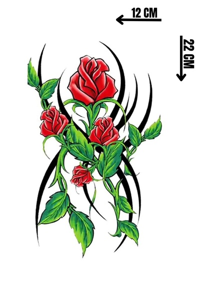 Barly Geçici Gül Figürlü Dövme Tattoo