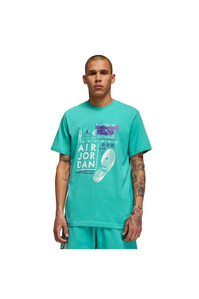 JORDAN Ανδρικό μπλουζάκι M Brand Gfx Ss Crew 2 Green - Dm1424-392