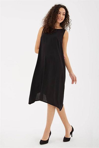 Fashion Friends Rochie neagră fără mâneci pentru femei 25y0630k1