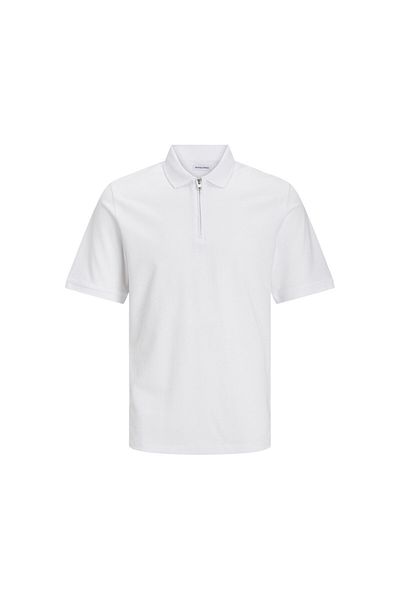 Jack & Jones Ανδρικό μπλουζάκι πόλο με λευκό κλασικό γιακά Jack&Jones Mac Zip
