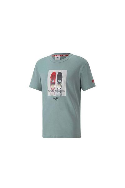 Puma Coca Cola Men's Gray T-shirt - 536159 -98 Relaxed Fit