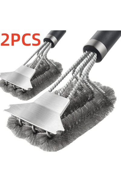Choice1 2PC 1/2PCS Safe Grill Brush and Scraper with Deluxe Handle Grill Clea...