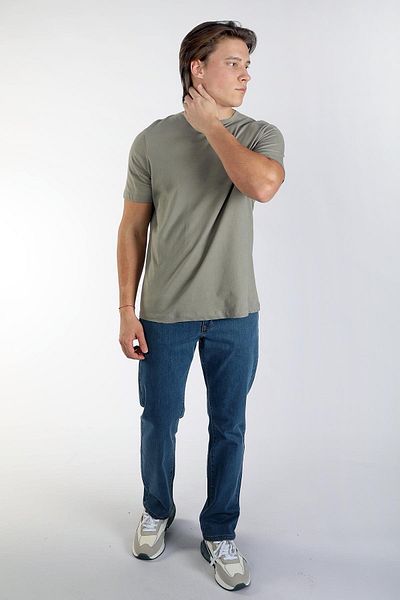 Lee Cooper Ανδρικό μπλουζάκι Marelo 100% βαμβακερό O λαιμό χακί