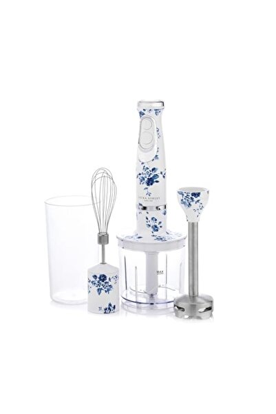 Genel Markalar Mavi Çin Gülü Desenli 4'ü 1 Arada 600W El Blenderi