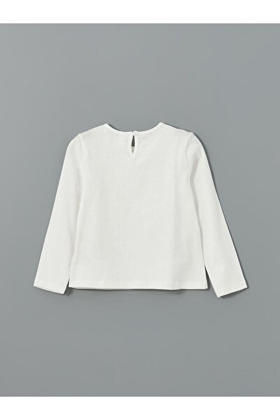 LC Waikiki Bisiklet Yaka İşleme Detaylı Kız Çocuk Tişört