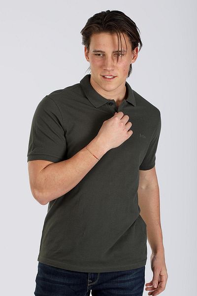 Lee Cooper Ανδρικό T-shirt Pique Polo Neck Olive