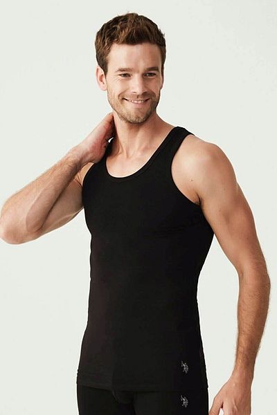U.S. Polo Assn. 80188 Men's Black 2-Piece Tank Top