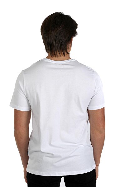 Lee Cooper Ανδρικό μπλουζάκι Londonlogo 100% βαμβακερό με λαιμόκοψη σε λευκό χρώμα-K