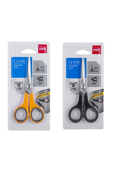 Deli E6034 160mm 2pcs 175mm Alloy Stainless Steel Anti Stick Scissors Stationery Office Student Diy