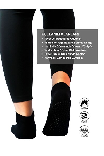 Sweex 2 Çift Kaymaz Tabanlı Yoga, Pilates Ve Umre Tavaf Kadın Çorabı