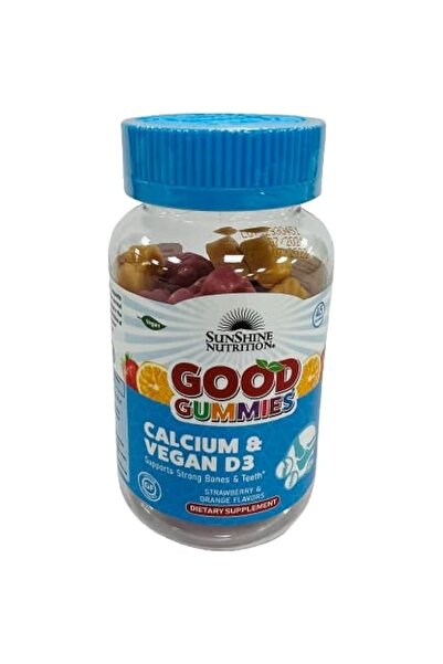 Sunshine Nutrition Nutrition Good Gummies With Calcium &Vegan D3 For Adults, ...
