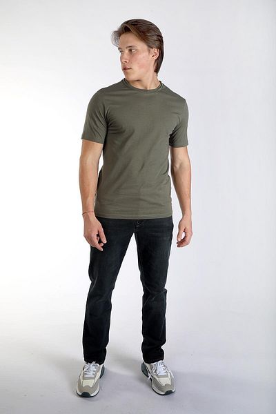 Lee Cooper Gael Men's 100% Cotton O Neck T-Shirt Khaki
