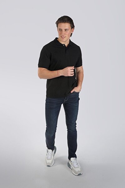 Lee Cooper Twins 1 Erkek %100 Pamuk Pike Polo Yaka T-Shirt Siyah