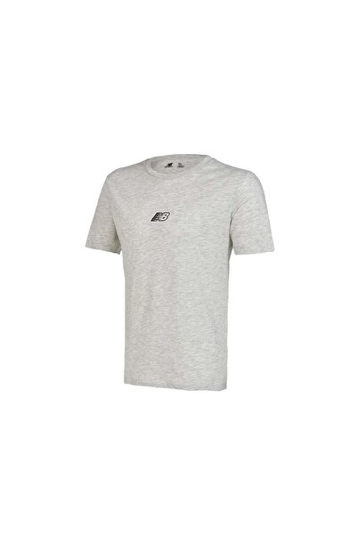 New Balance Men's Gray Tshirt - Nb Man Lifestyle Mnt1347-Ag