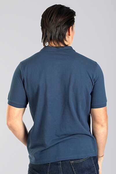 Lee Cooper Twins 1 Ανδρικό μπλουζάκι πόλο από 100% βαμβάκι πικέ με λαιμόκοψη Indigo