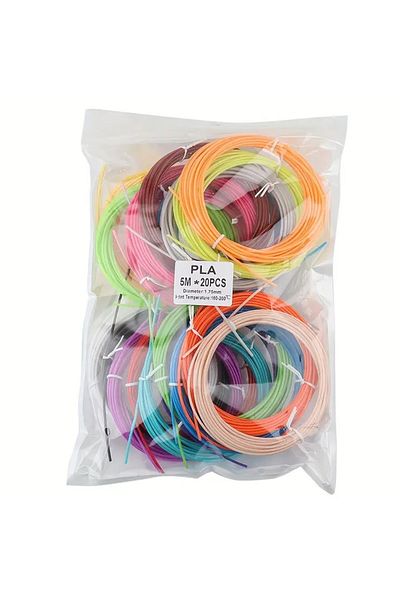 Choice 5m 20 colors 30 Colors 3D Pen Filament 1.75mm PLA, Each Color 16.4 Feet(5m), Total 492 Feet (150m) 3