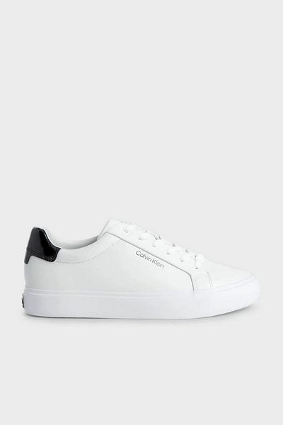 Calvin Klein Pantofi de damă din piele naturală cu logo alb și negru